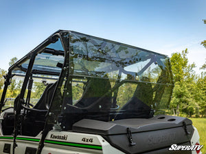 SuperATV rear windshield on a Kawasaki Teryx4, cab view