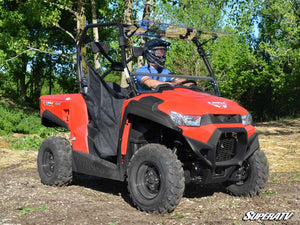 SuperATV Kymco UXV 450i Flip Windshield, installed view