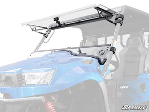 SuperATV Kymco UXV 700i Flip Windshield, front view