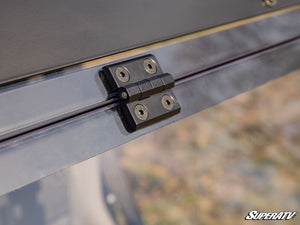 SuperATV Kymco UXV 700i Flip Windshield, installed view