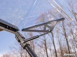 SuperATV Kymco UXV 700i Flip Windshield, detail view