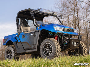 SuperATV Kymco UXV 700i Flip Windshield, cab view