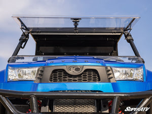 SuperATV Kymco UXV 700i Flip Windshield, mounted view