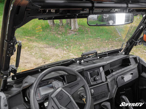 SuperATV flip windshield on a Polaris General, cab view