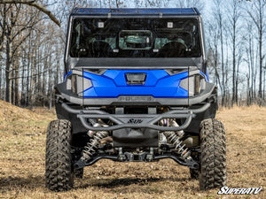 SuperATV glass sliding rear windshield on a Polaris General, angle view