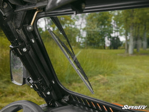 SuperATV glass windshield on a Polaris General, cab view