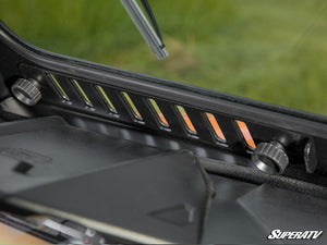 SuperATV glass windshield on a Polaris General, hardware detail