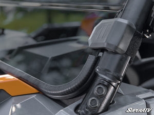SuperATV tinted half windshield on a Polaris General, cab view