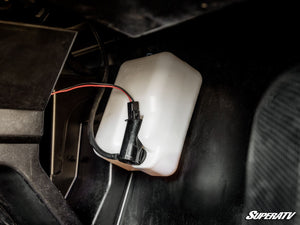 SuperATV MaxDrive Power Flip glass windshield on a Polaris General, overview