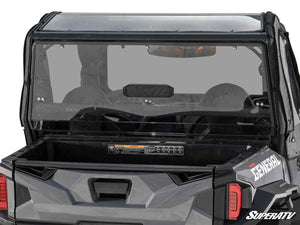 SuperATV rear vented windshield on a Polaris General, front view