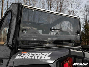 SuperATV rear vented windshield on a Polaris General, detail view