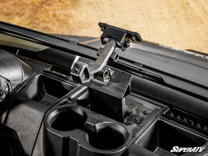 SuperATV flip windshield on a Polaris Ranger 1000, top view