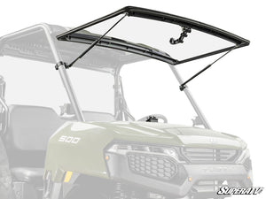 SuperATV Polaris Ranger 500 Flip Windshield, front view