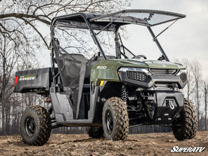 SuperATV Polaris Ranger 500 Flip Windshield, installed view