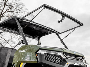 SuperATV Polaris Ranger 500 Flip Windshield, detail view