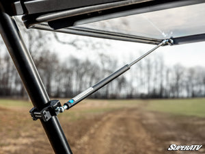 SuperATV Polaris Ranger 500 Flip Windshield, profile view