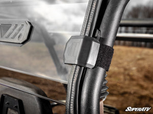SuperATV Polaris Ranger 500 Full-Size Rear Windshield, angle view