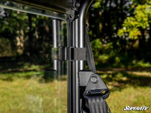 SuperATV Polaris Ranger 500 Rear Windshield, mounted view