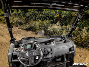 SuperATV Polaris Ranger 500 Vented Full Windshield, angle view