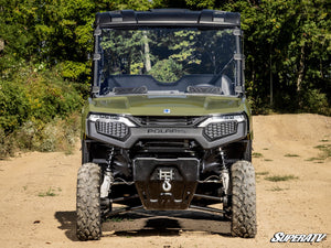 SuperATV Polaris Ranger 500 Vented Full Windshield, side view