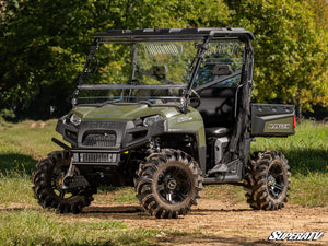 SuperATV Polaris Ranger 900 Diesel Flip Windshield, side view