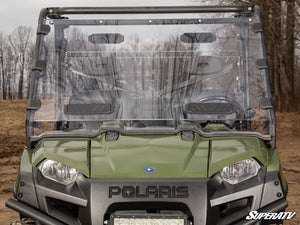 SuperATV Polaris Ranger 900 Diesel Vented Full Windshield, side view