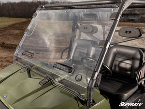 SuperATV Polaris Ranger 900 Diesel Vented Full Windshield, installed view