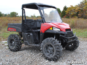 SuperATV full windshield on a Polaris Ranger Midsize, cab view
