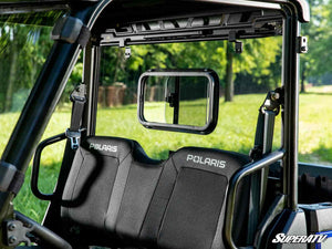 SuperATV sliding rear windshield on a Polaris Ranger Midsize, detail view