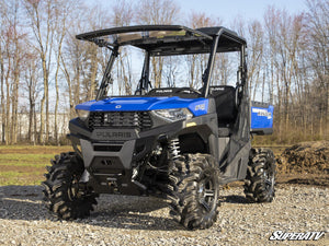 SuperATV Polaris Ranger SP 570 Flip Windshield, angle view