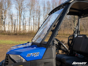 SuperATV Polaris Ranger SP 570 Flip Windshield, installed view
