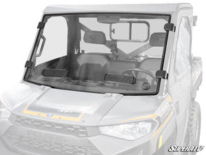 SuperATV vented full windshield on a Polaris Ranger, front view