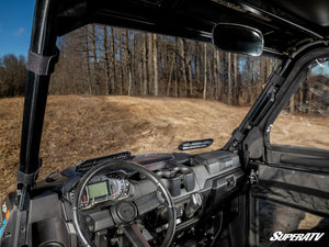 SuperATV vented full windshield on a Polaris Ranger, detail view