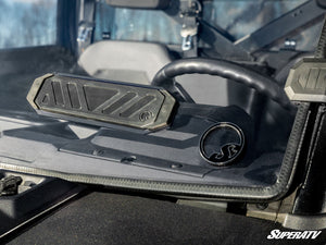 SuperATV vented full windshield on a Polaris Ranger, alternate angle