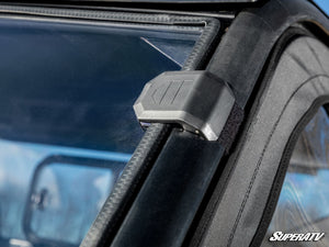 SuperATV vented full windshield on a Polaris Ranger, hardware detail