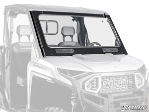 SuperATV glass windshield on a Polaris Ranger XD 1500, front view