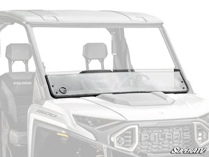 SuperATV half windshield on a Polaris Ranger XD 1500, front view