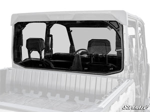 SuperATV rear windshield on a Polaris Ranger XD 1500, front view