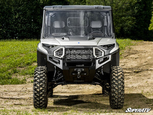 SuperATV vented full windshield on a Polaris Ranger XD 1500, side view