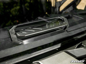 SuperATV vented full windshield on a Polaris Ranger XD 1500, cab view