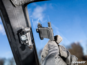 SuperATV vented full windshield on a Polaris Ranger XD 1500, alternate angle