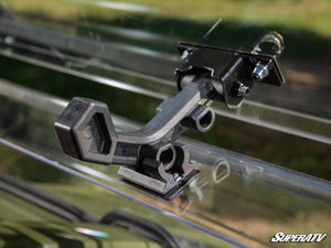 SuperATV Polaris Ranger XP 800 Flip Windshield, mounted view