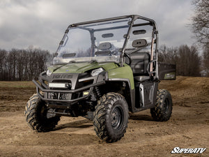 SuperATV Polaris Ranger XP 800 Vented Full Windshield, angle view