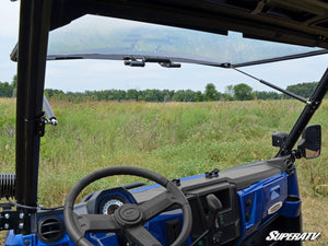 SuperATV flip windshield on a Polaris Ranger XP 900, side view