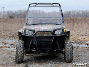 SuperATV full windshield on a Polaris RZR 170, angle view