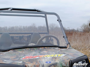 SuperATV full windshield on a Polaris RZR 170, installed close-up