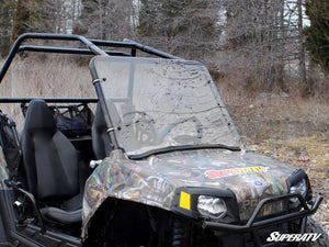 SuperATV full windshield on a Polaris RZR 170, detail view