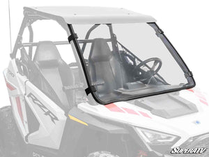 SuperATV full windshield on a Polaris RZR 200, front view
