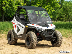 SuperATV full windshield on a Polaris RZR 200, angle view