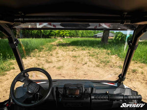 SuperATV full windshield on a Polaris RZR 200, mounted view